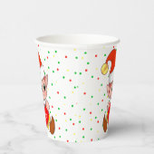 Cute-kerstbekertjes voor elf en Confetti papier Papieren Bekers (Rechts)