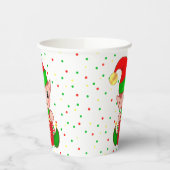Cute-kerstbekertjes voor elf en Confetti papier Papieren Bekers (Links)