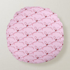 Cute Kerstbogen Omkeerbare Kleur Rond Kussen