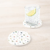 Cute kerstbomen Cadeaus Ornamenten Pattern Zandsteen Onderzetter (Zijkant)