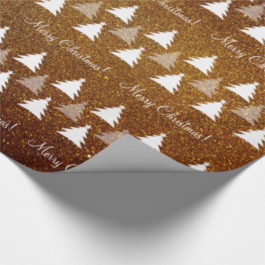 Cute kerstbomen Pattern | bruin Cadeaupapier (Hoek)