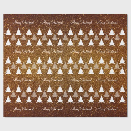 Cute kerstbomen Pattern | bruin Cadeaupapier (Vlak)