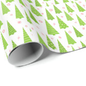 Cute kerstbomen Pattern Wrapping Paper Cadeaupapier (Rol Hoek)