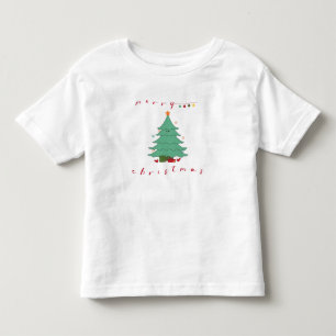 Cute Kerstboom Baby T-Shirt