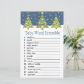 Cute kerstboom Baby word scramble game (Staand voorkant)