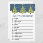 Cute kerstboom Baby word scramble game (Voorkant / Achterkant)