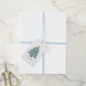 Cute kerstboom Gift Label Cadeaulabel (Met Touw)