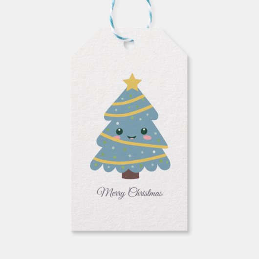 Cute kerstboom Gift Label Cadeaulabel (Achterkant)