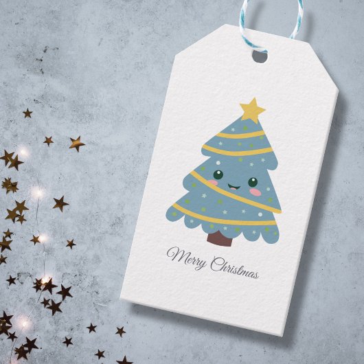 Cute kerstboom Gift Label Cadeaulabel