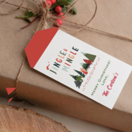 Cute kerstboom Gift Label Cadeaulabel