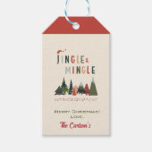 Cute kerstboom Gift Label Cadeaulabel (Voorkant)