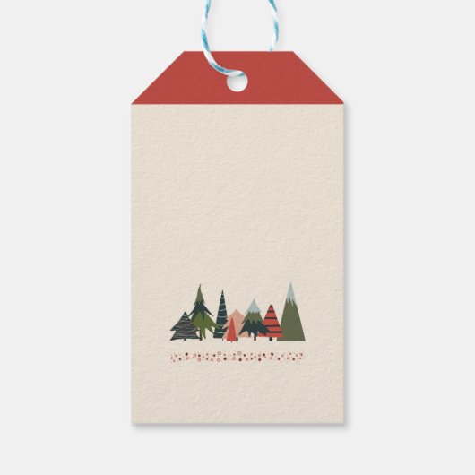 Cute kerstboom Gift Label Cadeaulabel (Achterkant)
