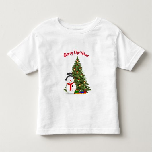 Cute Kerstboom T-Shirt voor Peuter (Voorkant)