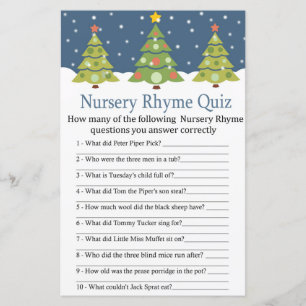 Cute kerstboomkwekerij Nursery Rhyme Quiz baby sho