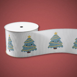 Cute kerstboomribbon grosgrain lint