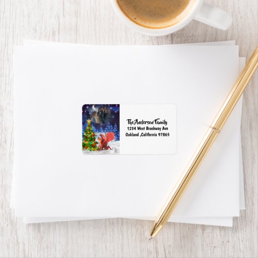 Cute kerstcadeaulabel voor flauw vallen etiket (Insitu)