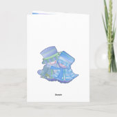 Cute kerstcadeaus feestdagen kaart (Achterkant)