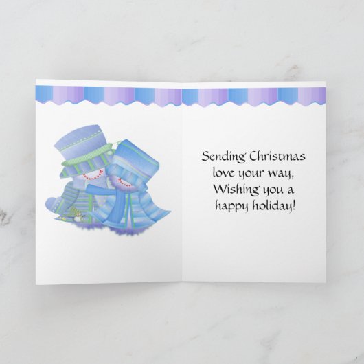 Cute kerstcadeaus feestdagen kaart (Binnen)