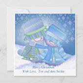 Cute kerstcadeaus feestdagenkaart (Voorkant)