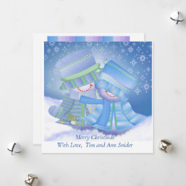 Cute kerstcadeaus feestdagenkaart