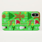 Cute Kerstcollage Holiday Patroon Case-Mate iPhone Case (Achterkant (horizontaal))
