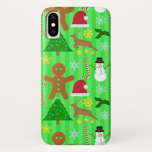 Cute Kerstcollage Holiday Patroon Case-Mate iPhone Case (Achterkant)