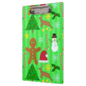 Cute Kerstcollage Holiday Patroon Klembord (Links)