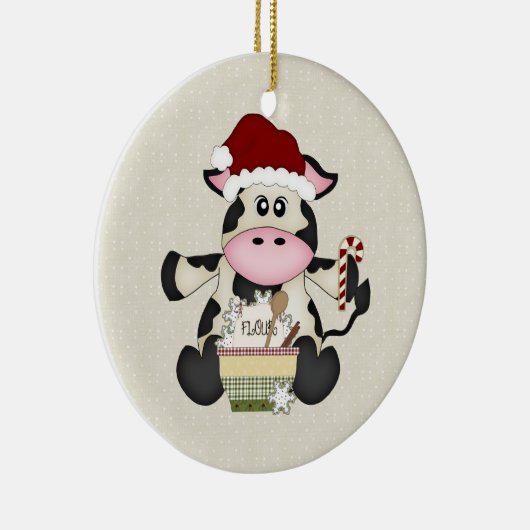 Cute Kerstcow Ornament (Rechts)
