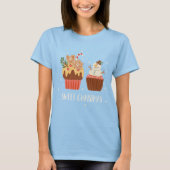 Cute Kerstcupcakes T-shirt (Voorkant)