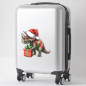 Cute Kerstdinosaur Sticker (Koffer)