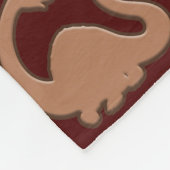 Cute Kerstdinosaur voegt naamdeken toe Fleece Deken (Hoek)