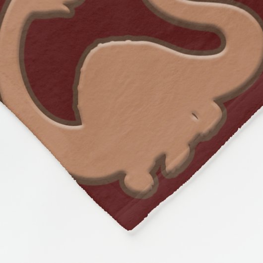 Cute Kerstdinosaur voegt naamdeken toe Fleece Deken (Hoek)