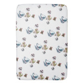 Cute Kerstdinosaurussen Badmat (Voorkant Verticaal)