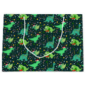 Cute Kerstdinosaurussen Groot Cadeauzakje (Voorkant)