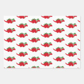 Cute Kerstdinosaurussen Inpakpapier Vel (Voorkant 3)