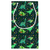 Cute Kerstdinosaurussen Klein Cadeauzakje (Achterkant)