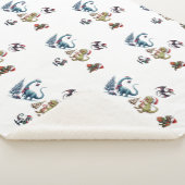Cute Kerstdinosaurussen Sherpa Deken (3/4)