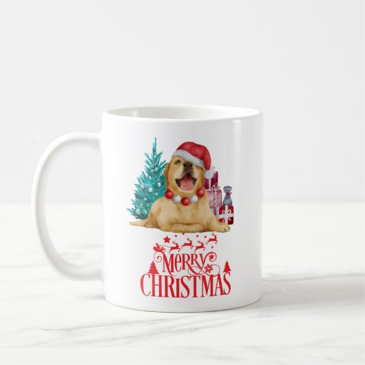 Cute kerstdog koffiemok (Links)
