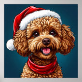 Cute kerstdog poster (Voorkant)