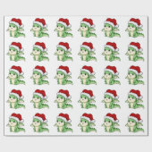 Cute kerstdraak cadeaupapier (Vlak)