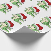 Cute kerstdraak cadeaupapier (Hoek)