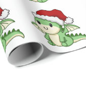 Cute kerstdraak cadeaupapier (Rol Hoek)