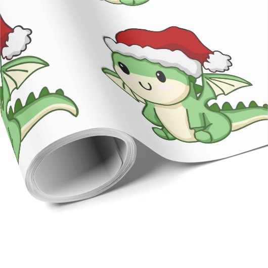 Cute kerstdraak cadeaupapier (Rol Hoek)