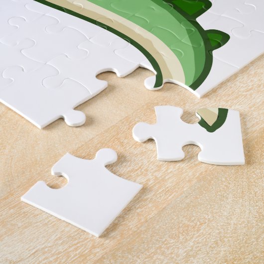 Cute kerstdraak legpuzzel (Zijkant)