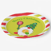 🎾 Cute Kerstdwarf met tennisbal Papieren Bordje (Gekanteld)