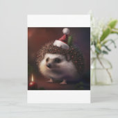 Cute Kerstegel, egel-leover-Gift T-S Feestdagenkaart (Staand voorkant)