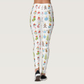 Cute Kerstelementen Pattern ID729 Leggings (Achterkant)