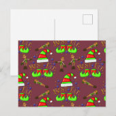 Cute KerstElves Briefkaart (Voorkant / Achterkant)