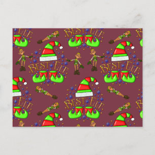 Cute KerstElves Briefkaart