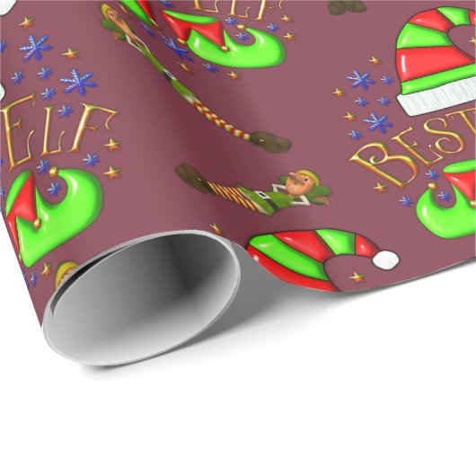 Cute KerstElves Cadeaupapier (Rol Hoek)